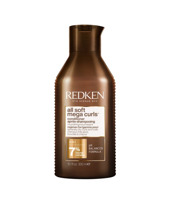 Redken All Soft Mega Curl Après-Shampoing - nourrissant pour cheveux bouclés à crépus 300ml