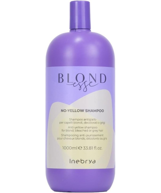 INEBRYA BLONDESSE  SHAMPOOING ANTI-JAUNISSEMENT POUR CHEVEUX BLONDS, DÉCOLORÉS OU GRIS 1000 ML Produit pour cheveux