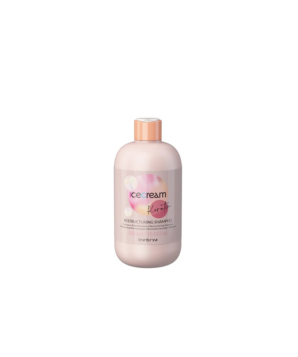 INEBRYA ICE CREAM KERATIN  SHAMPOOING RESTRUCTURANT À LA KÉRATINE 300 ML Produit pour cheveux