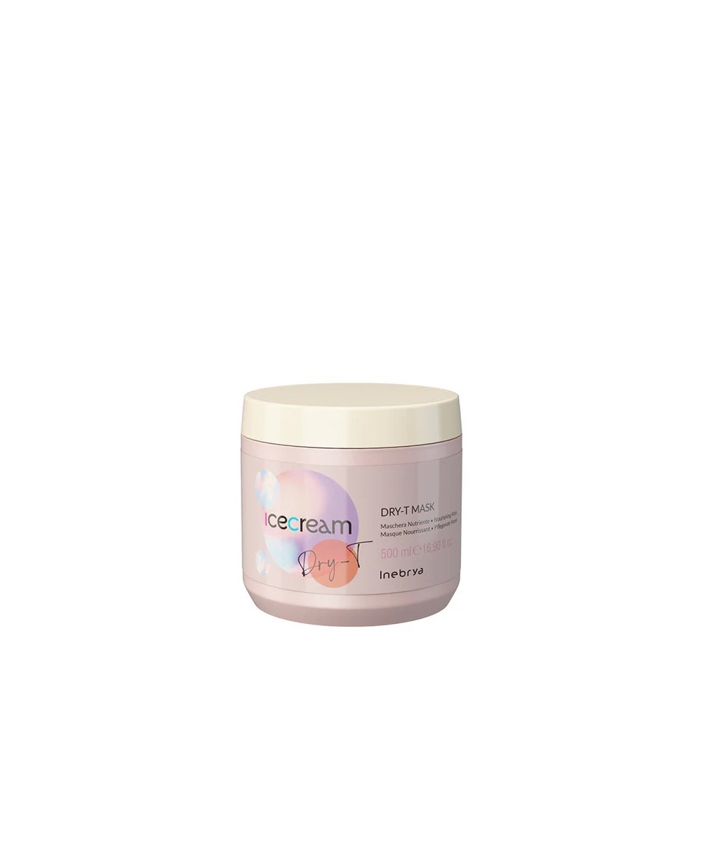 INEBRYA ICE CREAM DRY-T  MASQUE NOURRISSANT POUR CHEVEUX SECS, CRÉPUSCUS ET TRAITÉS 500 ML Produit pour cheveux
