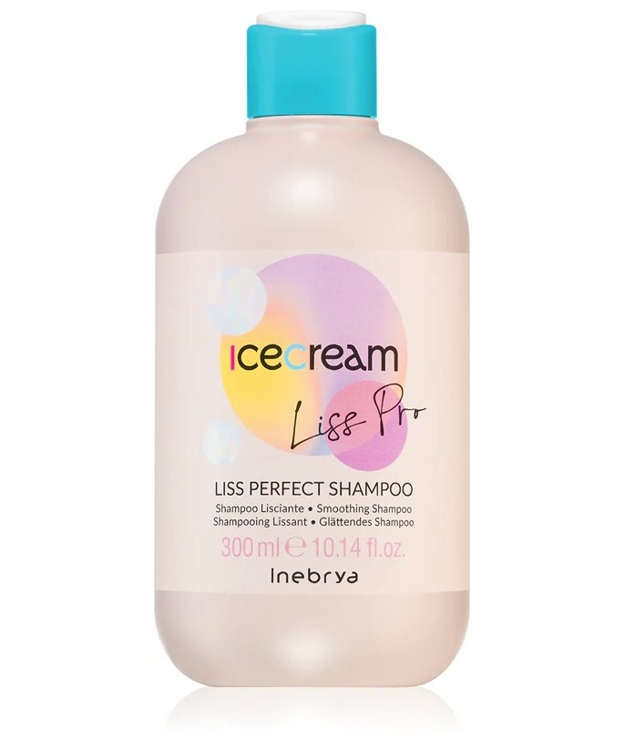 INEBRYA ICE CREAM LISS-PRO  SHAMPOING LISSANT CHEVEUX REBELLES ET CRÉPUS 300 ML Produit pour cheveux
