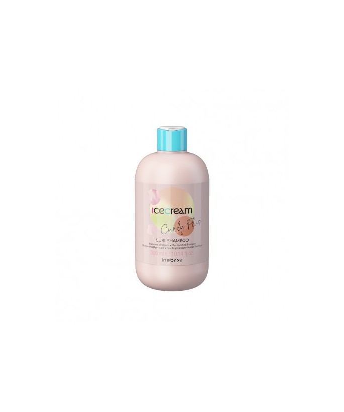 INEBRYA ICE CREAM CURLY PLUS  SHAMPOOING HYDRATANT POUR CHEVEUX BOUCLÉS, BOUGÉS ET PERMANENTS 300 ML Produit pour cheveux