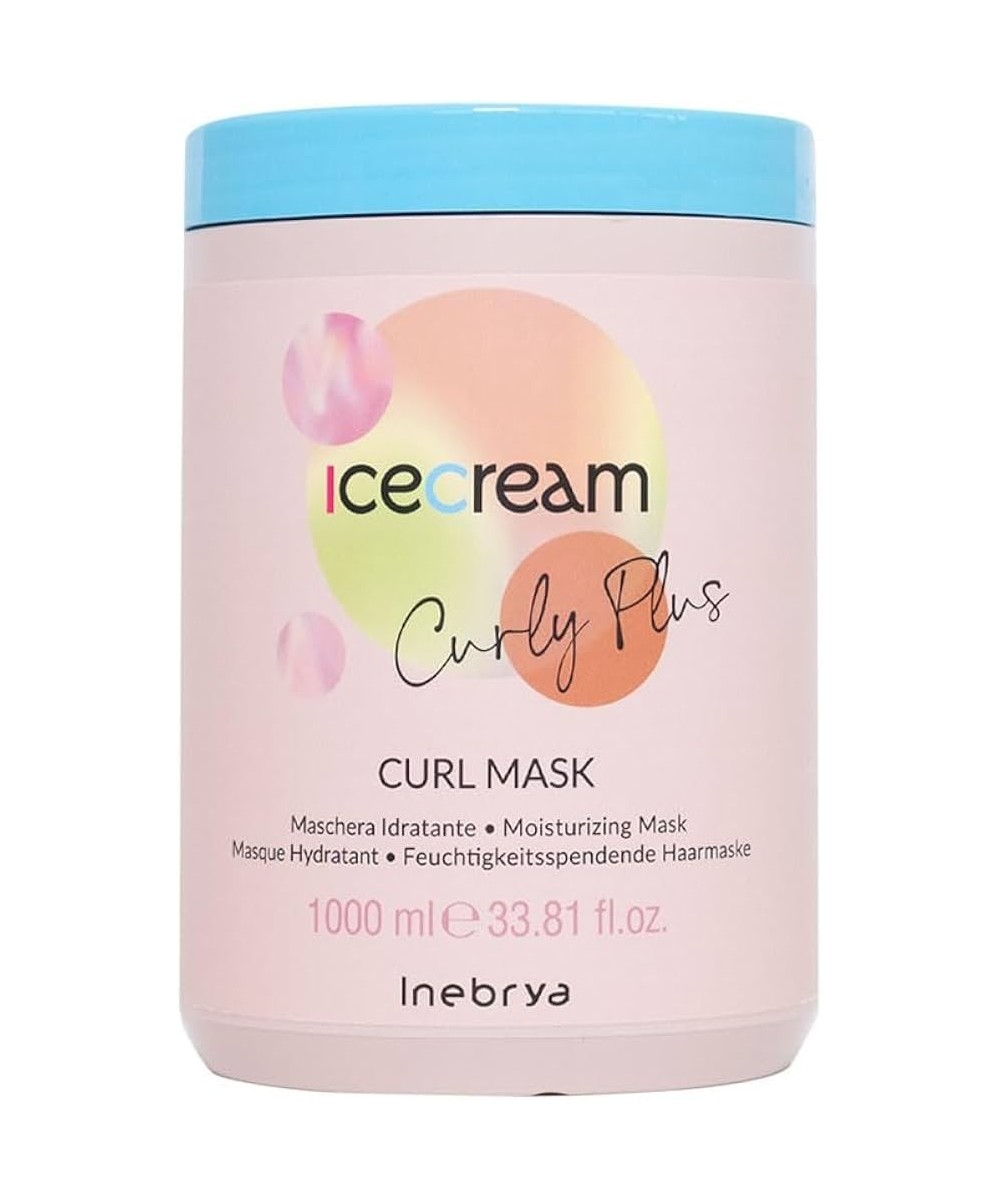 INEBRYA ICE CREAM CURLY PLUS  MASQUE HYDRATANT POUR CHEVEUX BOUCLÉS, BOUGÉS ET PERMANENTS 1000 ML Produit pour cheveux