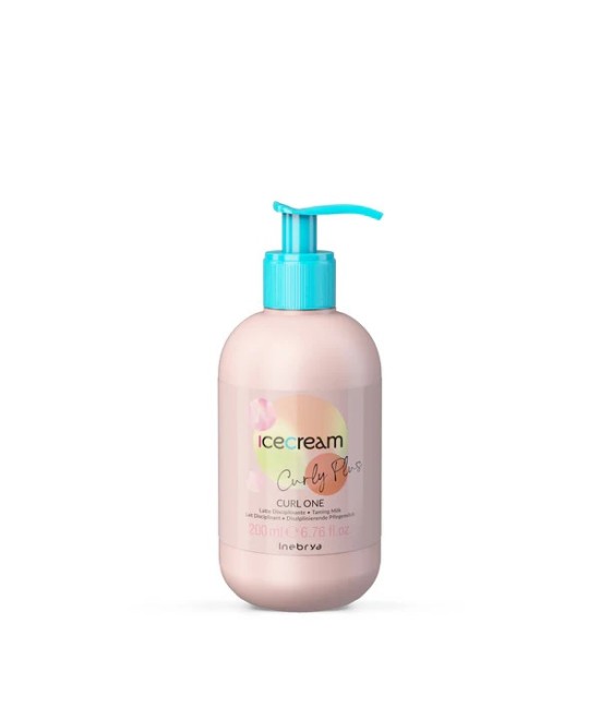 INEBRYA ICE CREAM CURLY PLUS  LAIT DISCIPLINANT POUR CHEVEUX BOUCLÉS, BOUGÉS ET PERMANENTS 200 ML Produit pour cheveux