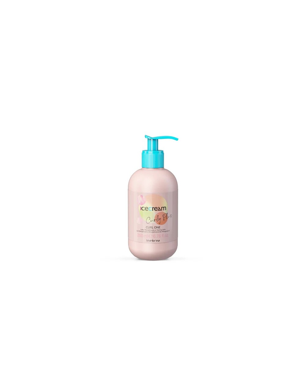 INEBRYA ICE CREAM CURLY PLUS  LAIT DISCIPLINANT POUR CHEVEUX BOUCLÉS, BOUGÉS ET PERMANENTS 200 ML Produit pour cheveux