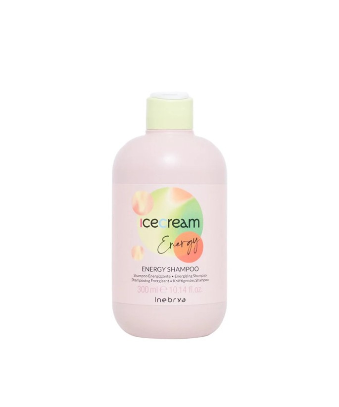INEBRYA ICE CREAM ENERGY ENERGY SHAMPOO  SHAMPOOING ÉNERGISANT POUR CHEVEUX FAIBLES ET FINS 300 ML Produit pour cheveux