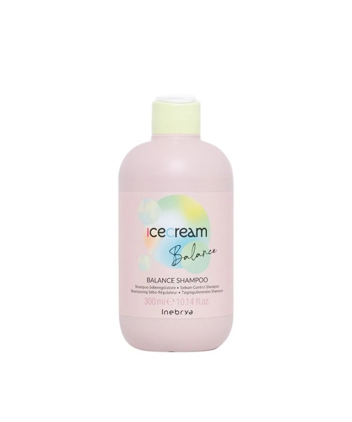 INEBRYA ICE CREAM BALANCE BALANCE SHAMPOO  SHAMPOING SÉBO-RÉGULATEUR POUR PEAUX ET CHEVEUX GRAS 300 ML Produit pour cheveux