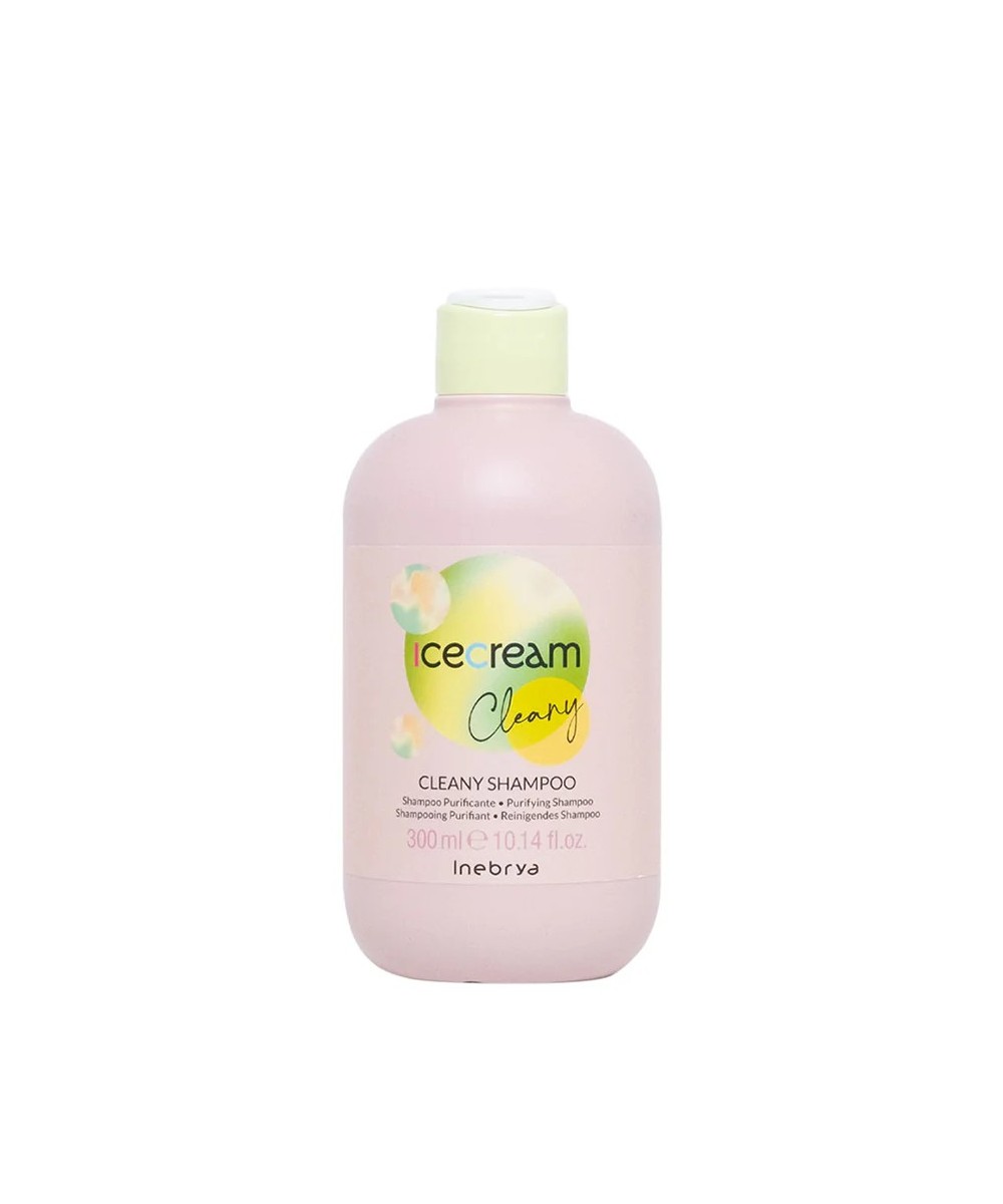 INEBRYA ICE CREAM CLEANY CLEANY SHAMPOO  SHAMPOOING PURIFIANT IDÉAL POUR LES PEAUX SENSIBLES ET IMPURES 300 ML