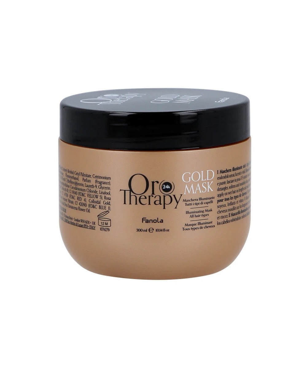 FANOLA OROTHERAPY  GOLD MASK MASQUE ILLUMINANT POUR TOUS LES TYPES DE CHEVEUX 300 ML Produit pour cheveux