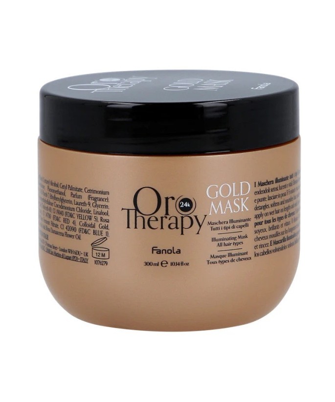 FANOLA OROTHERAPY  GOLD MASK MASQUE ILLUMINANT POUR TOUS LES TYPES DE CHEVEUX 300 ML Produit pour cheveux