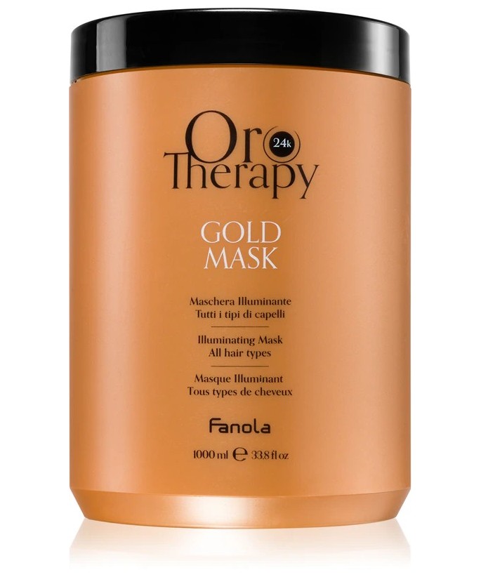 FANOLA OROTHERAPY  GOLD MASK MASQUE ILLUMINANT POUR TOUS LES TYPES DE CHEVEUX 1000 ML Produit pour cheveux