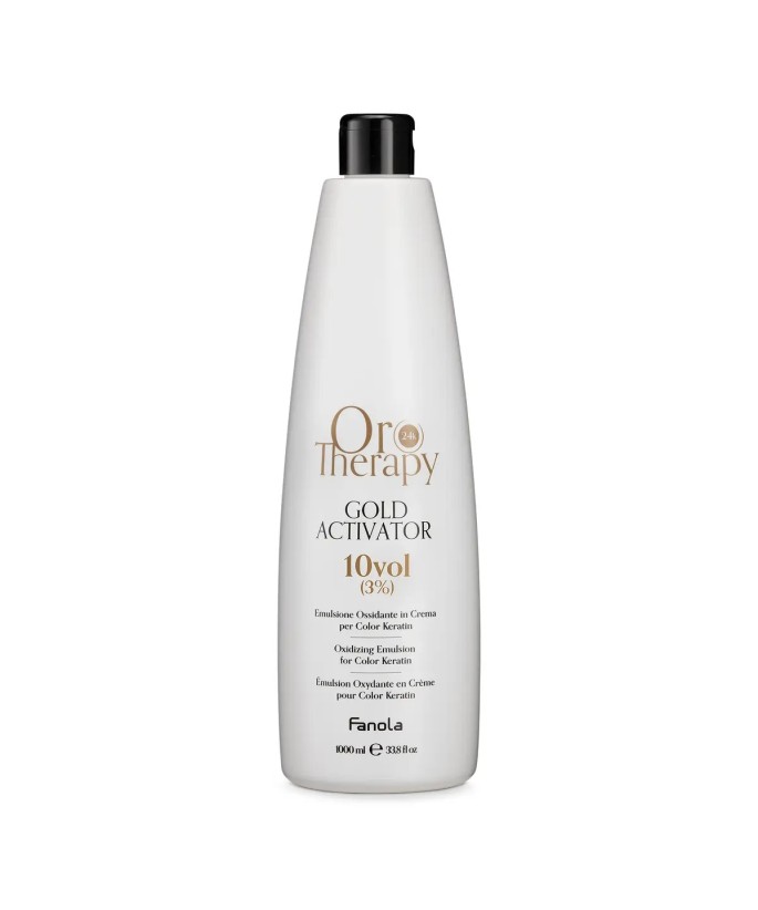 FANOLA OROTHERAPY  GOLD ACTIVATOR ÉMULSION OXYDANTE EN CRÈME POUR KERATIN 10V 3% 1000 ML Produit pour cheveux