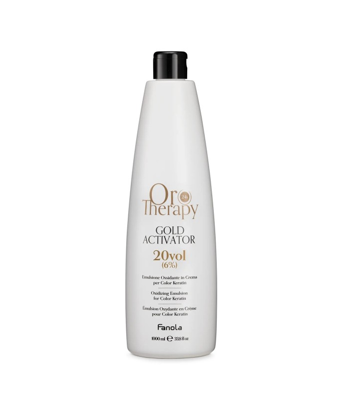 FANOLA OROTHERAPY  GOLD ACTIVATOR ÉMULSION OXYDANTE EN CRÈME POUR KERATIN 20V 6% 1000 ML Produit pour cheveux