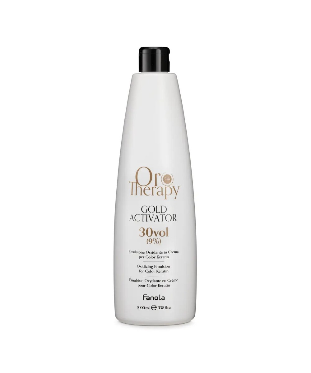FANOLA OROTHERAPY  GOLD ACTIVATOR ÉMULSION OXYDANTE EN CRÈME POUR KERATIN 30V 9% 1000 ML Produit pour cheveux