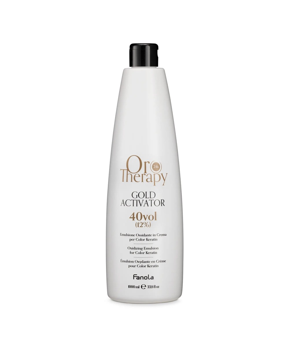 FANOLA OROTHERAPY  GOLD ACTIVATOR ÉMULSION OXYDANTE EN CRÈME POUR KERATIN 40V - 12% 1000 ML Produit pour cheveux
