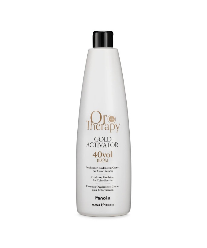 FANOLA OROTHERAPY  GOLD ACTIVATOR ÉMULSION OXYDANTE EN CRÈME POUR KERATIN 40V - 12% 1000 ML Produit pour cheveux