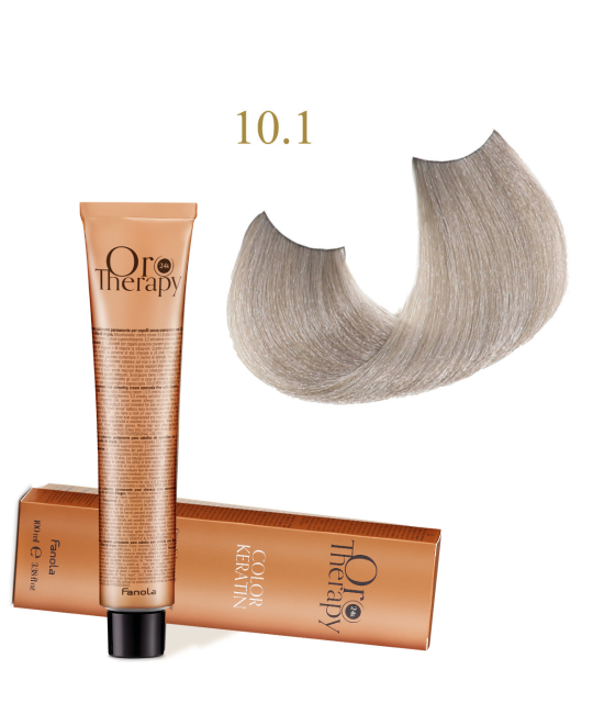 FANOLA OROTHERAPY  10.1 - BLONDE PLATINUM AS CRÈME COLORANTE PERMANENT SANS AMMONIAQUE 100 ML Produit pour cheveux