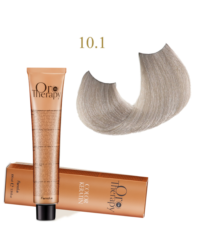 FANOLA OROTHERAPY  10.1 - BLONDE PLATINUM AS CRÈME COLORANTE PERMANENT SANS AMMONIAQUE 100 ML Produit pour cheveux