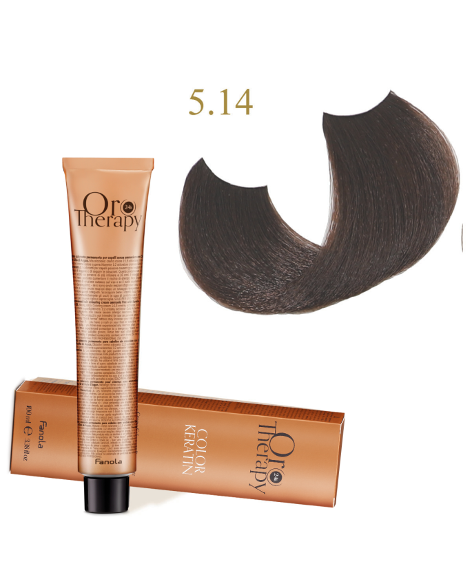 FANOLA OROTHERAPY  5.14 - EXTRA BITTER CHOCOLATE CRÈME COLORANTE PERMANENT SANS AMMONIAQUE 100 ML Produit pour cheveux
