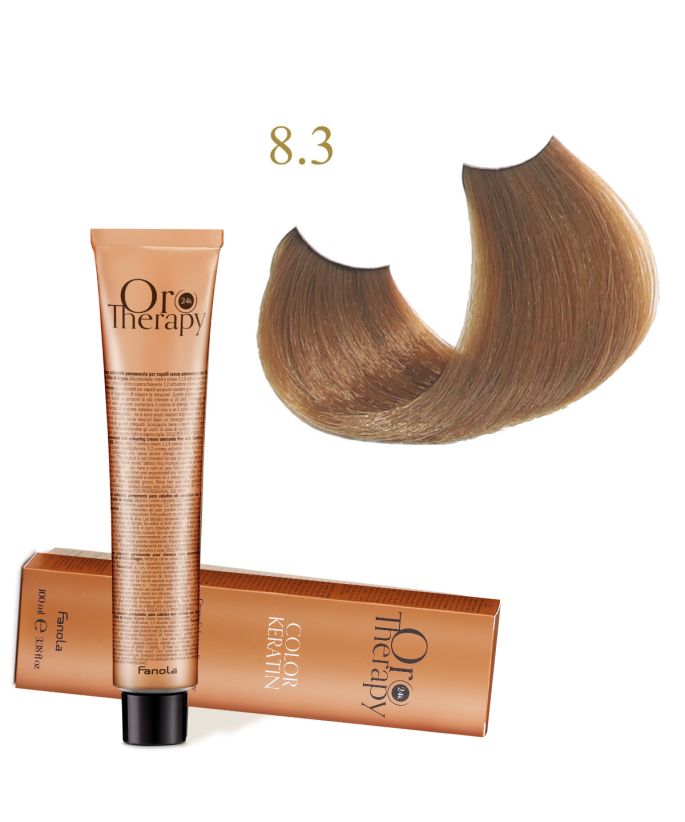 FANOLA OROTHERAPY  8.3 - LIGHT BLONDE GOLDEN CRÈME COLORANTE PERMANENT SANS AMMONIAQUE 100 ML Produit pour cheveux