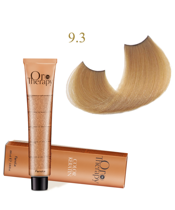 FANOLA OROTHERAPY  9.3 - VERY LIGHT BLONDE GOLDEN CRÈME COLORANTE PERMANENT SANS AMMONIAQUE 100 ML Produit pour cheveux