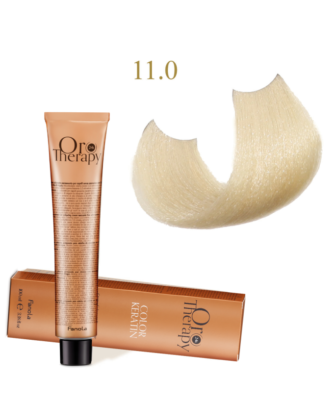 FANOLA OROTHERAPY  11.0 - SUPERLIGHT BLONDE PLATINUM CRÈME COLORANTE PERMANENT SANS AMMONIAQUE 100 ML Produit pour cheveux
