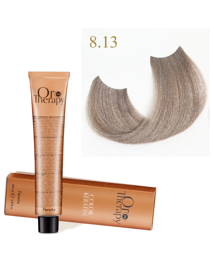 FANOLA OROTHERAPY  8.13 - LIGHT BLONDE BEIGE CRÈME COLORANTE PERMANENT SANS AMMONIAQUE 100 ML Produit pour cheveux