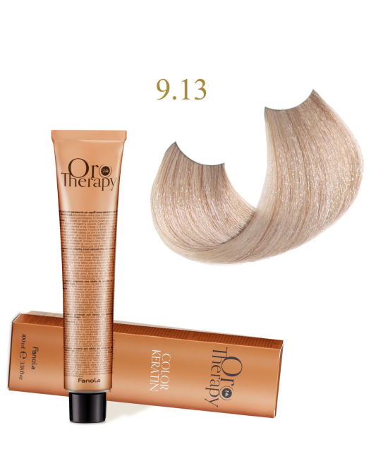 FANOLA OROTHERAPY  9.13 - VERY LIGHT BLONDE BEIGE CRÈME COLORANTE PERMANENT SANS AMMONIAQUE 100 ML Produit pour cheveux