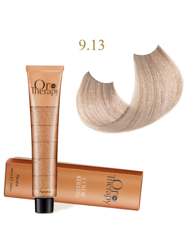 FANOLA OROTHERAPY  9.13 - VERY LIGHT BLONDE BEIGE CRÈME COLORANTE PERMANENT SANS AMMONIAQUE 100 ML Produit pour cheveux