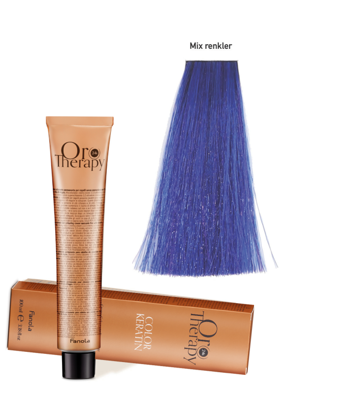 FANOLA OROTHERAPY  KERATIN ORO PURO BLEU - CRÈME COLORANTE PERMANENT SANS AMMONIAQUE 100 ML Produit pour cheveux