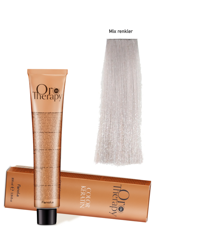 FANOLA OROTHERAPY KERATIN ORO PURO ARGENT - CRÈME COLORANTE PERMANENT SANS AMMONIAQUE 100 ML Produit pour cheveux