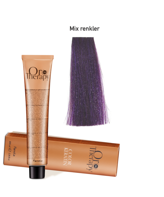 FANOLA OROTHERAPY  KERATIN ORO PURO VIOLETTE - CRÈME COLORANTE PERMANENT SANS AMMONIAQUE  100 ML   Produit pour cheveux