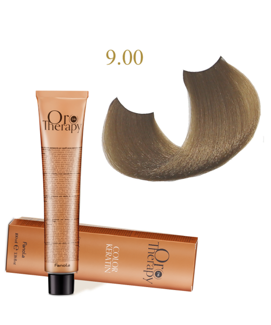 FANOLA OROTHERAPY  9.00 - INTENSE VERY LIGHT BLONDE CRÈME COLORANTE PERMANENT SANS AMMONIAQUE 100 ML Produit pour cheveux