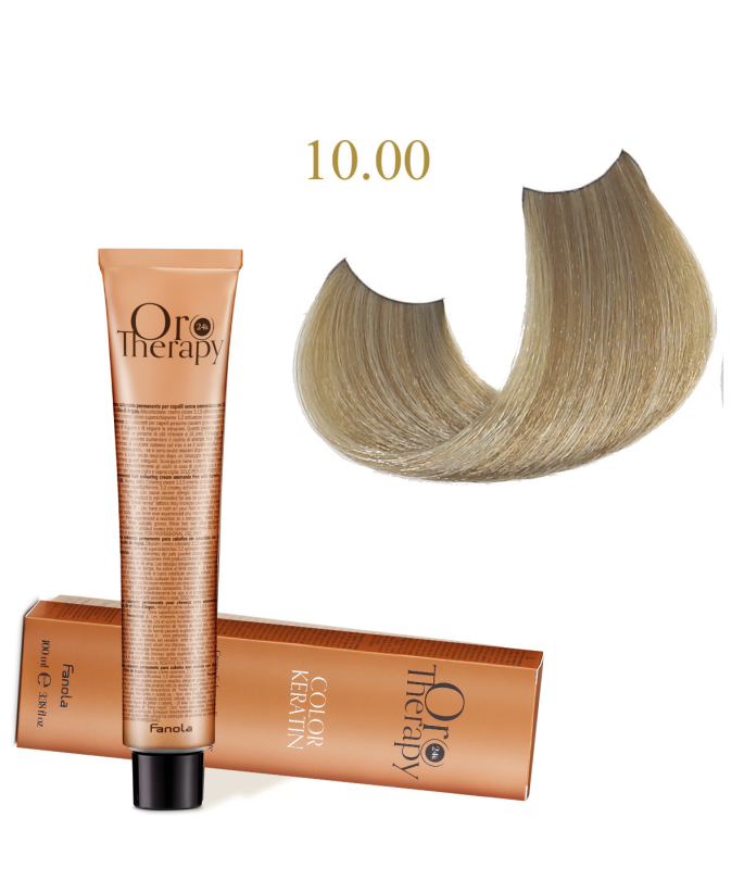 FANOLA OROTHERAPY  10.00 - INTENSE BLONDE PLATINUM CRÈME COLORANTE PERMANENT SANS AMMONIAQUE 100 ML Produit pour cheveux