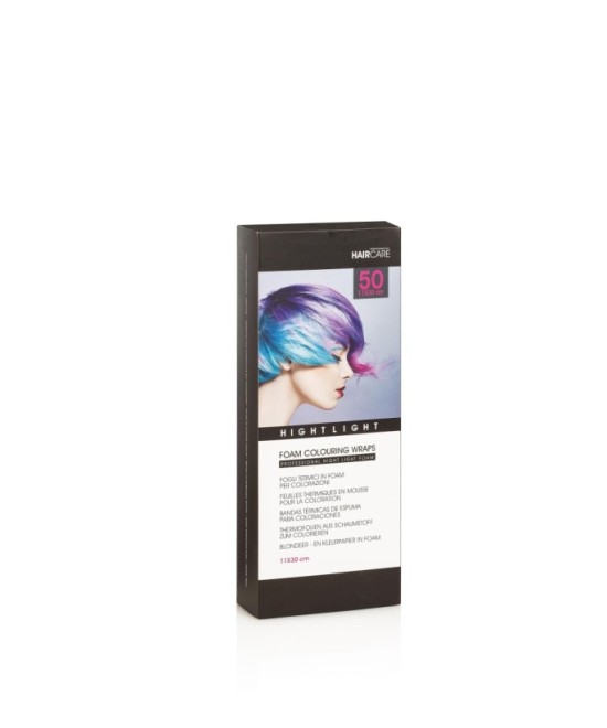 Feuilles thermiques en mousse 
pour les traitements de coloration - 11x30cm - 50 pcs