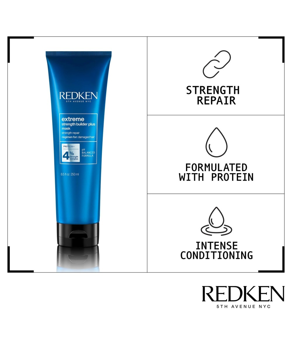 Redken Extreme Masque Strength Builder Plus- réparateur et fortifiant pour cheveux abimés 250ml